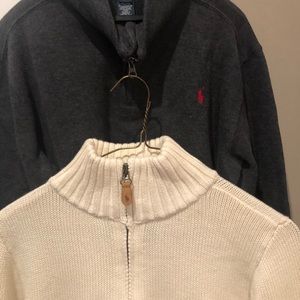 2 RL 1/4 ZIP Sweaters Size L (14-16) $20 each